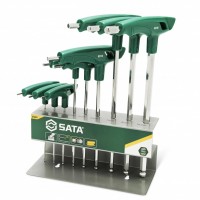 T tipo šešiakampių raktų rinkinys (H-2 - H-10)(apvalia galvute) 9vnt.